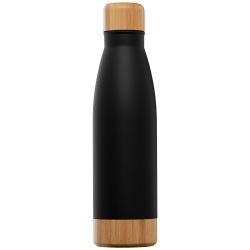 Bouteille publicitaire en acier inoxydable à double paroi Ibiza Bamboo 650 ml