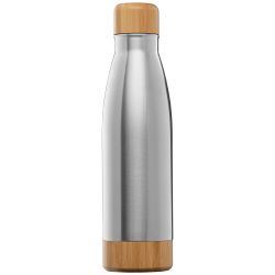 Bouteille publicitaire en acier inoxydable à double paroi Ibiza Bamboo 650 ml