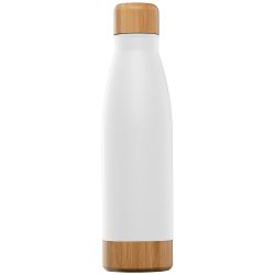 Bouteille publicitaire en acier inoxydable à double paroi Ibiza Bamboo 650 ml