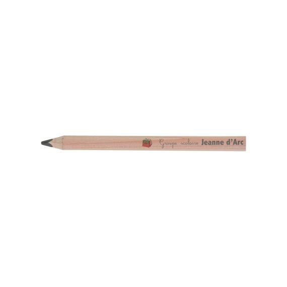 Crayon papier personnalisé Jumbo graphite prestige naturel sans vernis fabriqué en France