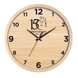 Pendule murale personnalisée en bois 20 ou 26 cm fabrication France