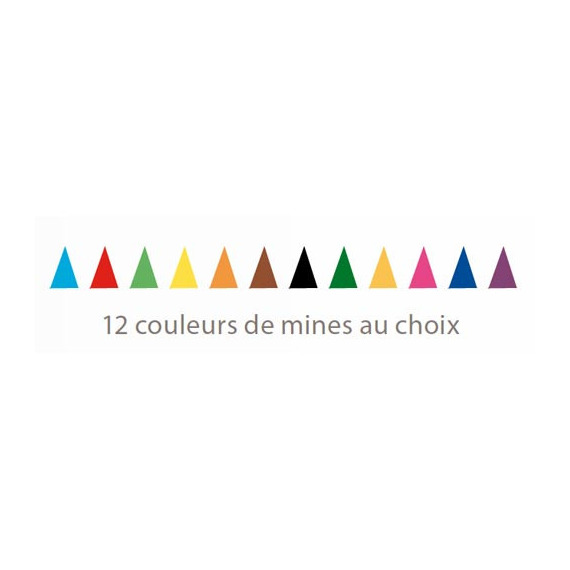 Etui publicitaire Kraft 12 crayons de couleurs France