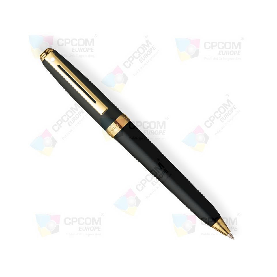 Stylo Sheaffer publicitaire Prelude Brushed Chrome Gold