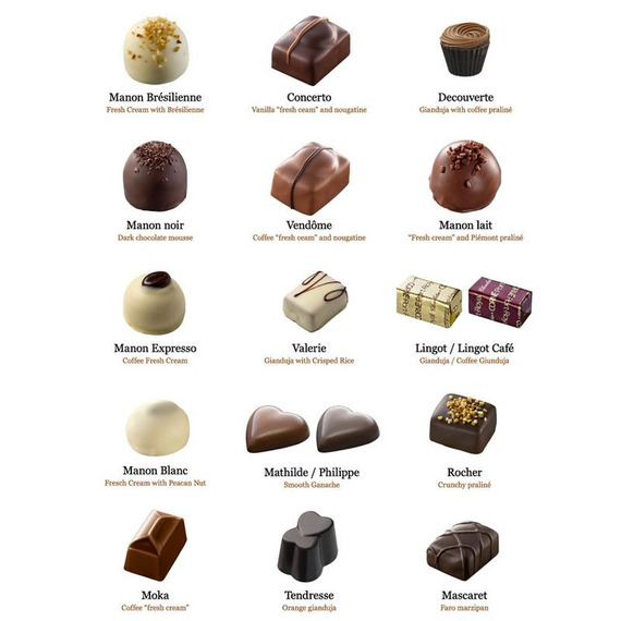 Assortiment personnalisé de pralines avec crème fraîche