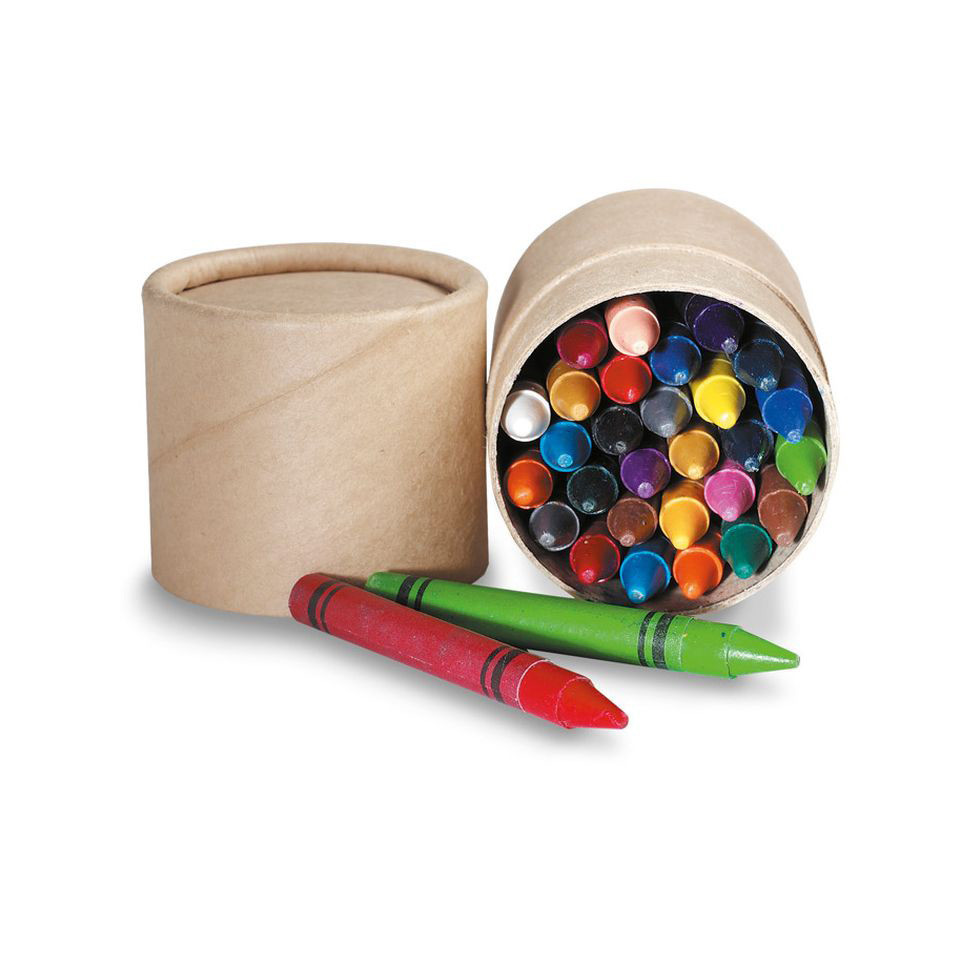 Etui publicitaire de 30 crayons cire