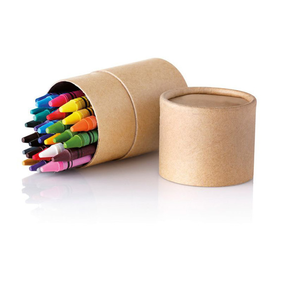 Etui publicitaire de 30 crayons cire