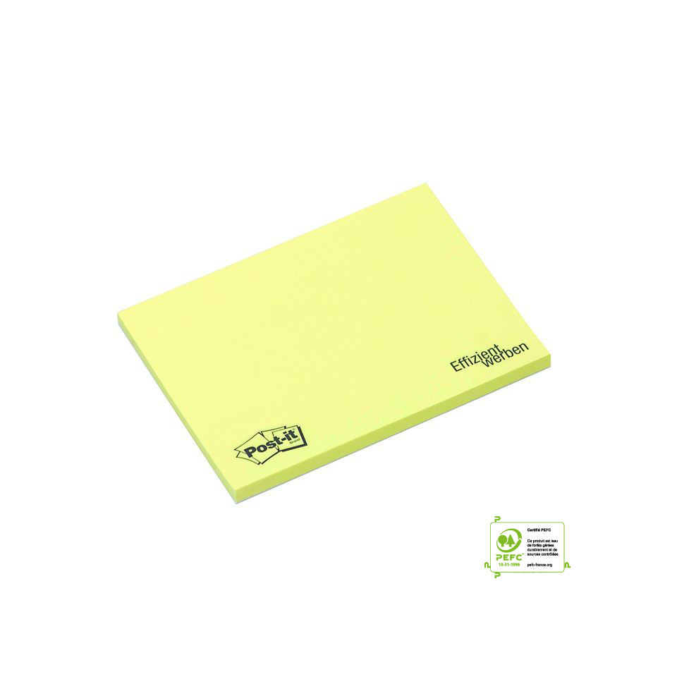 Bloc Post-it® publicitaire 3M Bloc Droit 102x74.5 mm