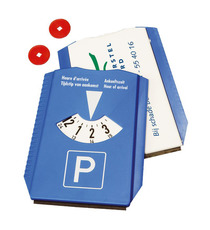 Disque de stationnement France (Bleu, Carton, 19g) comme objets  publicitaires Sur