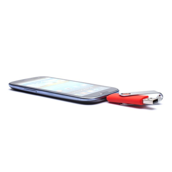 Clé USB personnalisable rotative double prise on the go