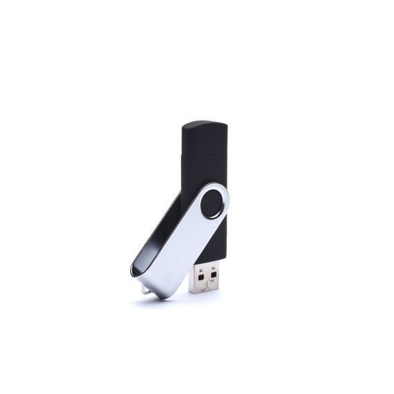 Clé USB personnalisable rotative double prise on the go