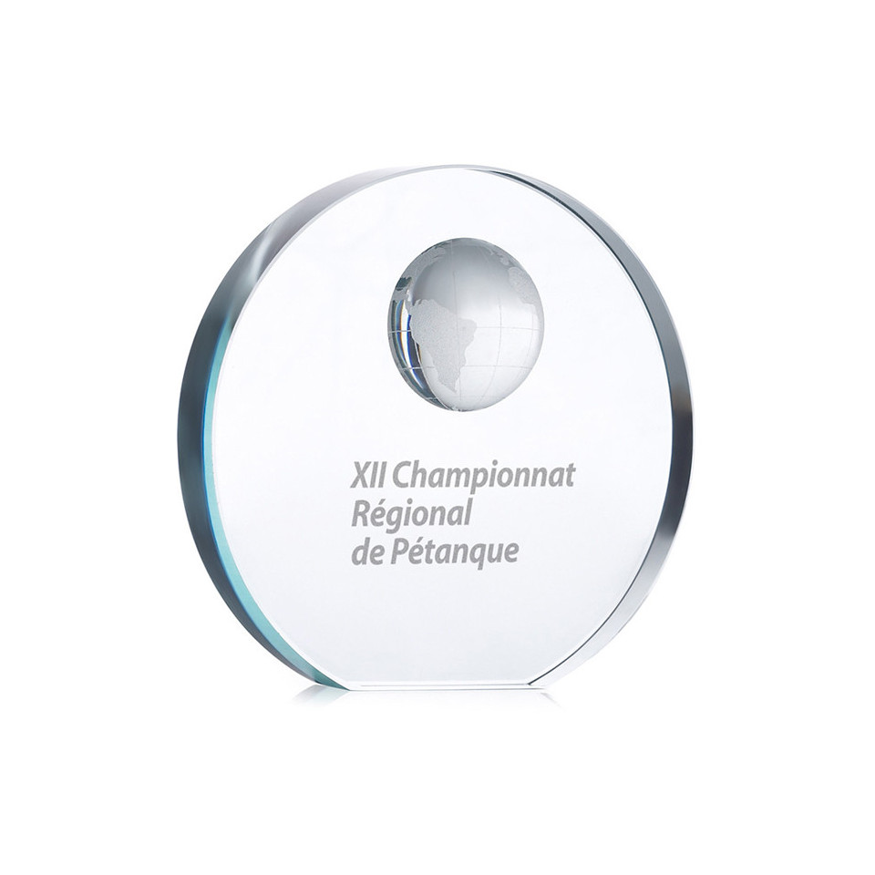 Trophée personnalisé express élégant en verre Mondal