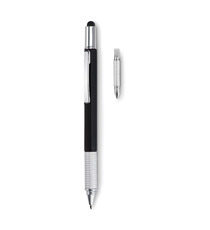 Stylo publicitaire express à niveau avec règle et stylet Toolpen