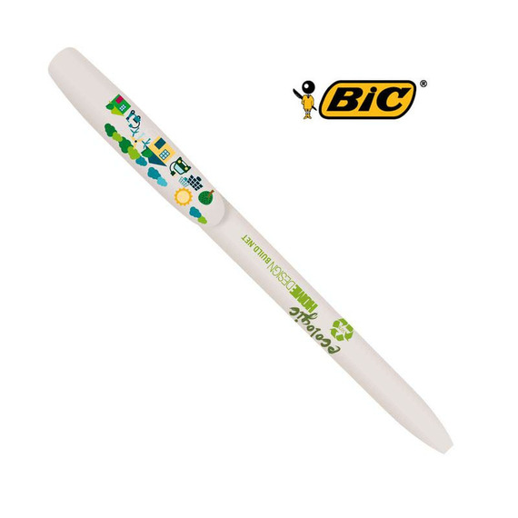 Stylo BIC écologique publicitaire Super Clip quadri