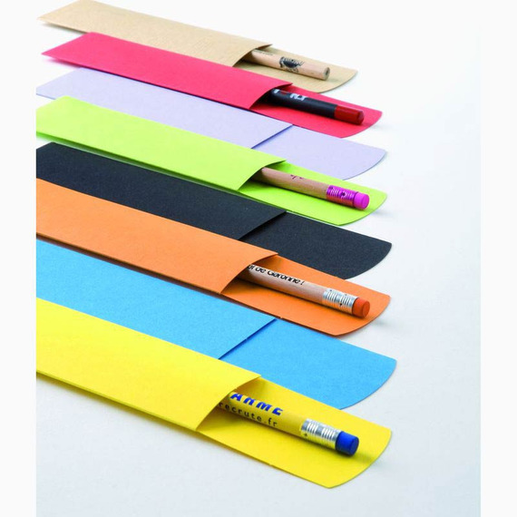 Etui en papier pour 1 ou 2 crayons publicitaires