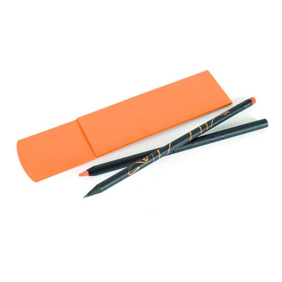 Etui en papier pour 1 ou 2 crayons publicitaires