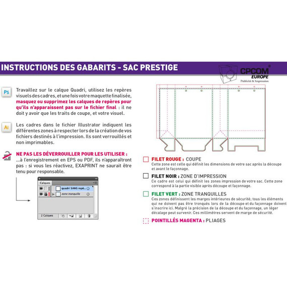 Sac publicitaire express quadrichromie Prestige