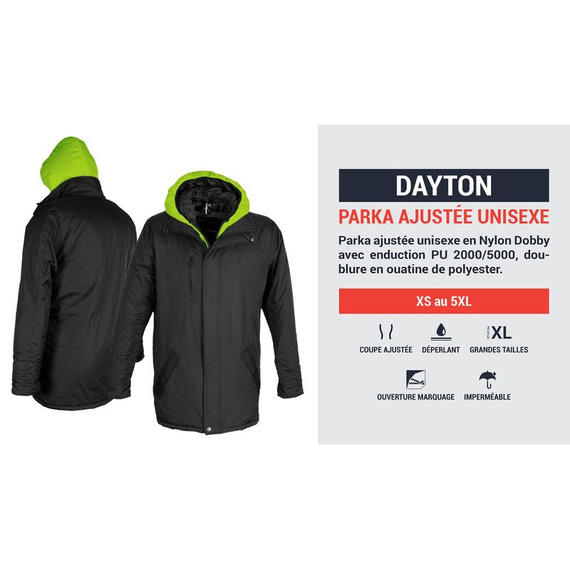 Parka Unisexe Dayton capuche personnalisée HooDDooH