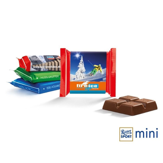 Chocolat Ritter SPORT Mini personnalisé en quadrichromie en express