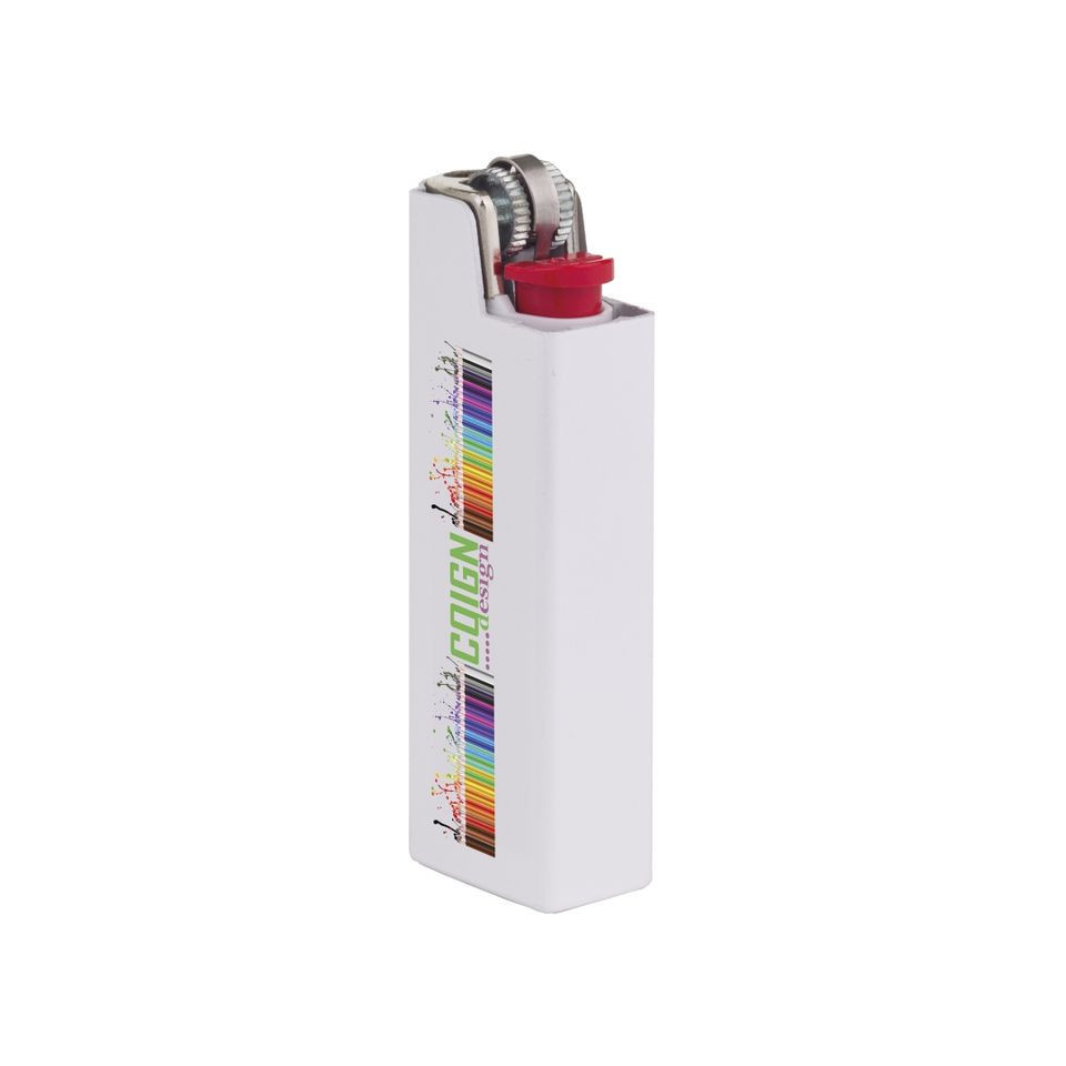 Coque de briquet publicitaire BIC® Aluminium Flat Case britePix™