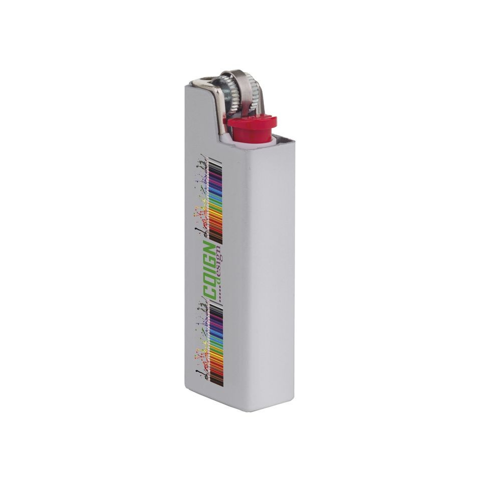 Coque de briquet publicitaire BIC® Aluminium Flat Case britePix™