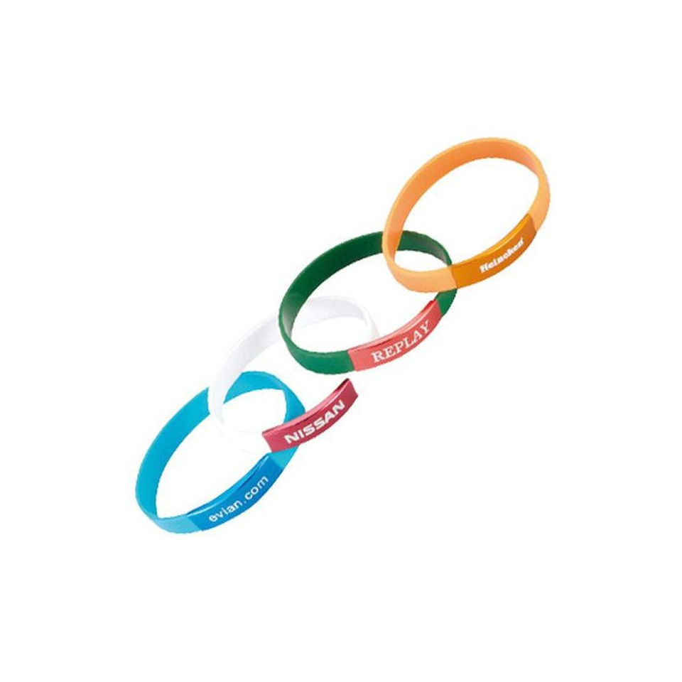 Bracelets personnalisés silicone avec plaque aluminium