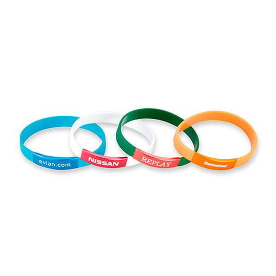 Bracelets personnalisés silicone avec plaque aluminium