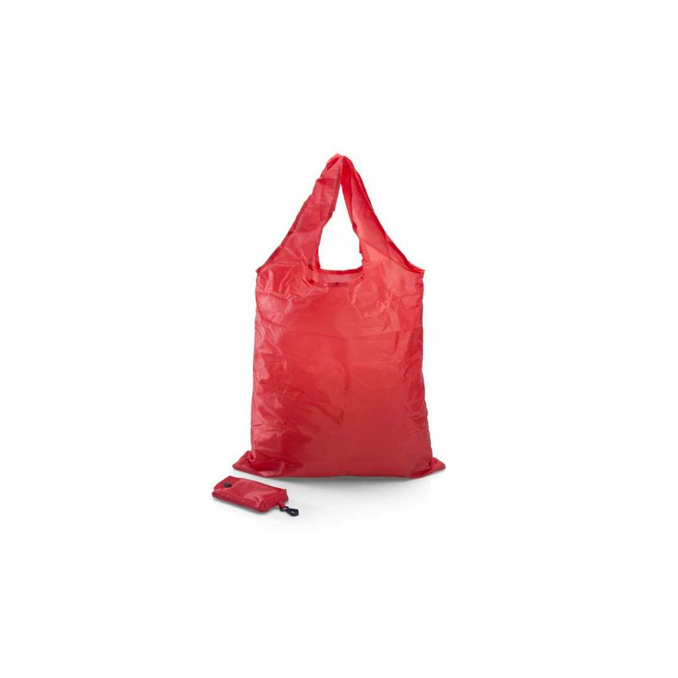 Sac shopping pliable publicitaire polyester avec pochette