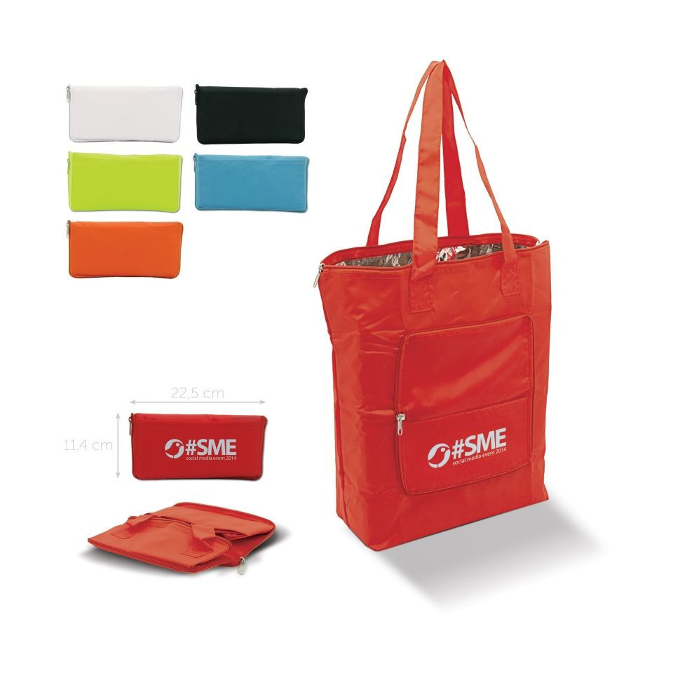 Sac isotherme publicitaire pliable