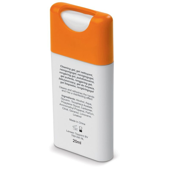 Spray publicitaire nettoyant pour les mains