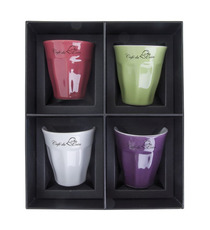 Set de 4 tasses expresso publicitaire 8 cl