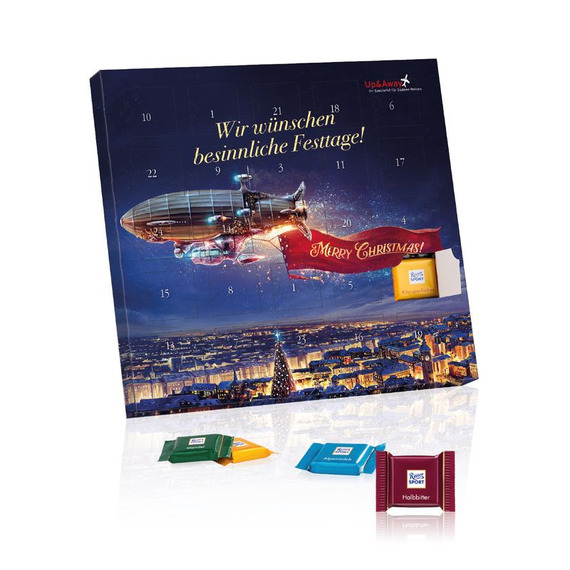 Calendrier de l'avent Ritter Sport personnalisable Mini bar QUADRETTIES