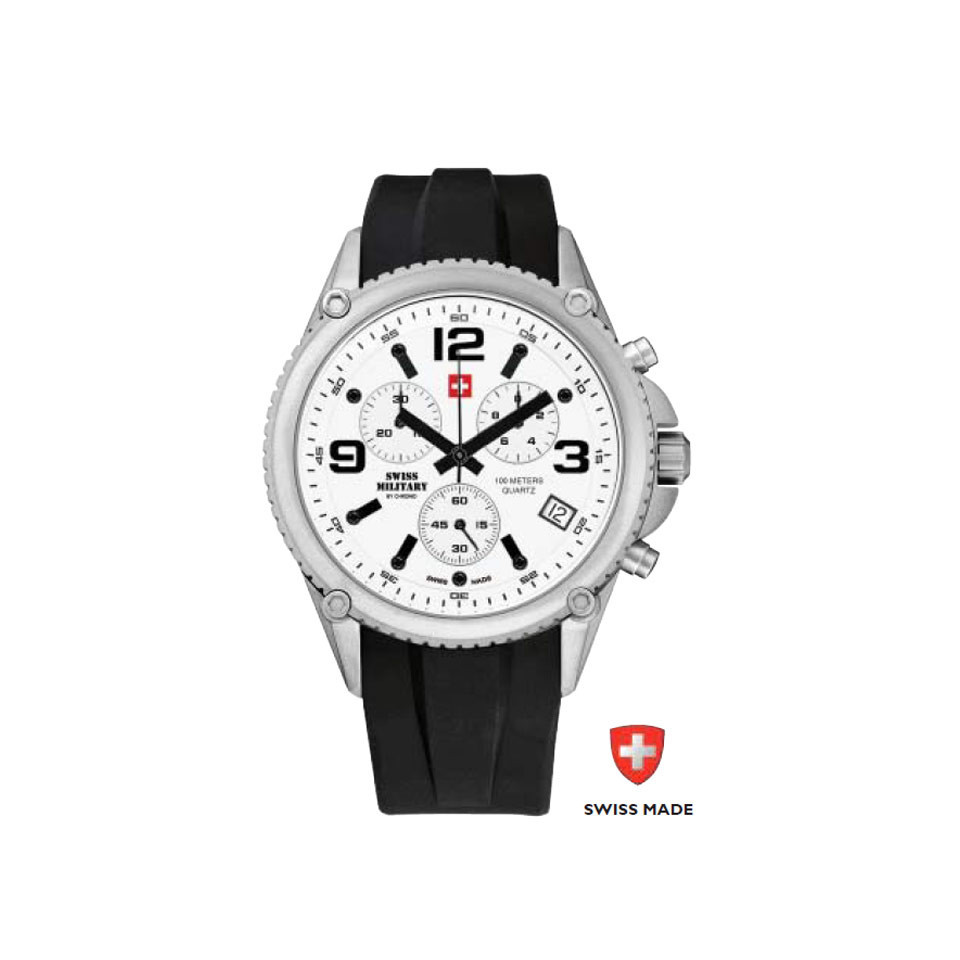 Montre personnalisée Suisse Airborne Blanche